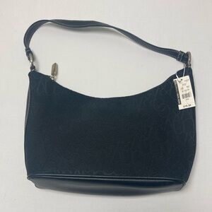 New York & Company Black Shoulder Bag with Crescent Shape